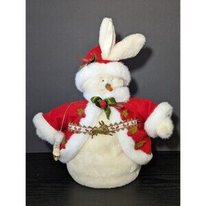 Vintage Bunnies by the Bay 1999 Santa Snohare Limited Edition #510 Snowman Bunny